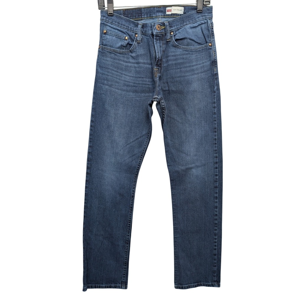 Wrangler Slim Straight Jeans Mens 28x30 Blue Medium Wash 1092SSWJS